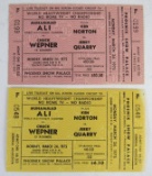 Muhammad Ali vs. Chuck Wepner (2) 1975 Boxing Tickets