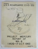 NASA Project Mercury Report Signed by Walter Schirra Jr.