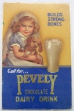 1930's Pevely Dairy Heavy Cardstock Advertising Sign