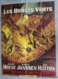 John Wayne Green Berets French Grande Movie Poster