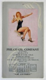 Philco Oil Company 1940 Pin-Up Calendar/Sharp Condition!