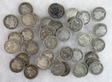 1914 Barber Silver Dime Partial Roll of (42)