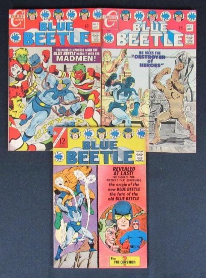 Blue Beetle (1967) Silver Age Charlton Lot #2, 3, 5 Key Origin BB/ Early App. The Question