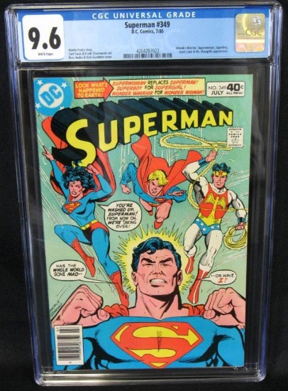 Superman #349 (1980) DC Bronze Age Wonder Warrior CGC 9.6 High Grade