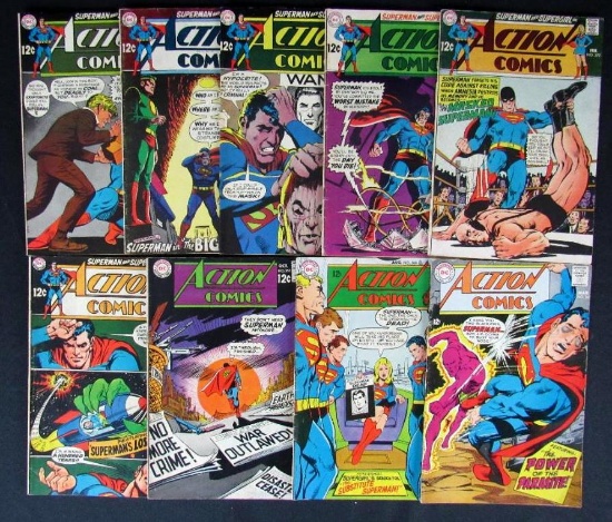 Action Comics Silver Age Superman Lot (9)