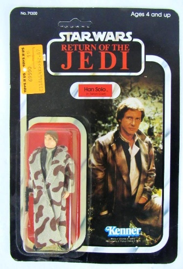 Vintage 1983 Star Wars ROTJ 77-Back Han Solo in Trench Coat Sealed MOC