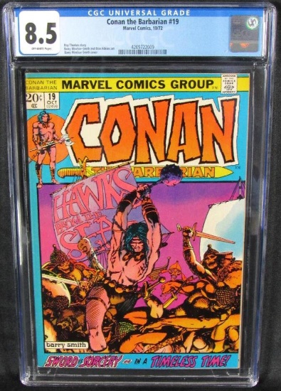 Conan the Barbarian #19 (1972) Classic Barry Windsor-Smith Cover Nice CGC 8.5