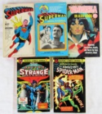 Lot (5) Vintage 1960's/70's Paperbacks incl. Vampirella, Spider-Man, Dr. Strange, etc