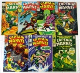 Captain Marvel Silver Age Lot #3, 4, 6, 7, 8, 9, 10