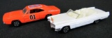 Vintage 1980's Ertl 1:64 Dukes of Hazzard General Lee, and Boss Hogg's Cadillac