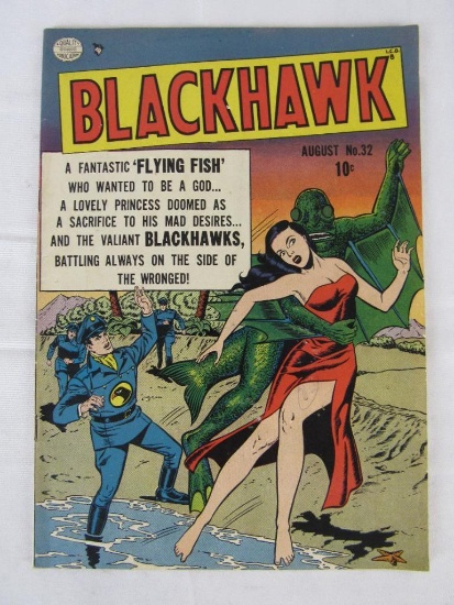 Blackhawk #32 (1950) Golden Age Classic GGA/ Creature Cover