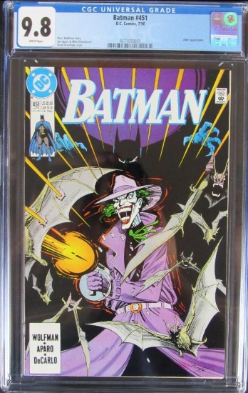 Batman #451 (1990) Classic Breyfogle Joker Cover CGC 9.8