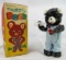 Antique Alps Japan Tin Wind-Up Thirsty Bear Toy in Orig. Box