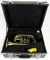 Excellent Coroto Bb Rotary Valve Brass Pocket Trumpet ot Cornet w/ Case & Mouthpiece