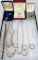 Sterling Silver Estate Found Grouping- Necklaces, Bracelet, Rings
