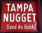 Excellent Antique Tampa Nugget Cigars Dbl. Sided Steel Flange Sign (1953 Dated)