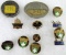 Estate Found group Antique Employee Badges- Brunswick, Fisher Body+ Service Pins