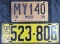 1924 & 1939 Michigan License Plate