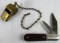 Antique Military Whistle, & Vintage Barlow Folding Knife