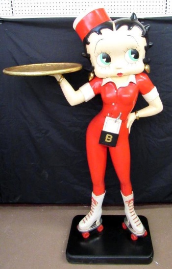 Outstanding Life Size Betty Boop Car Hop Waitress Fiberglass Statue (64" Tall)