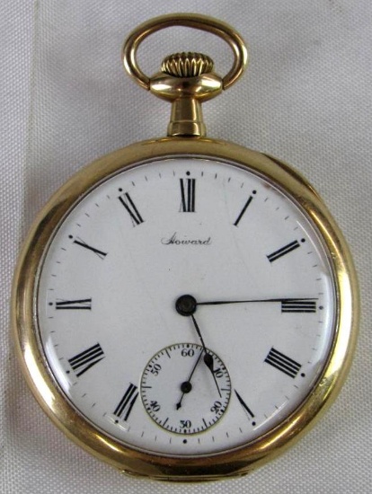 Beautiful 1912 Howard Model 1907 14 Kt Gold 19 Jewel Pocket Watch
