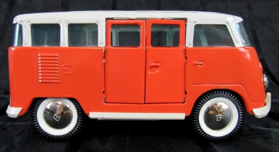 Rare 1960's Buddy L Pressed Steel Split Window Volkswagen VW Bus 10.5"