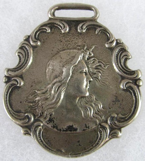 Rare Antique Flint Wagon Works Advertising Watch Fob (Durant/ Chevrolet