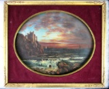 Excellent Antique Oil on Board Painting (Castle Scene)