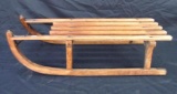 Antique Davos Bentwood Sled w/ Cast Iron Hardware