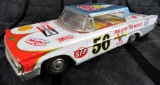 Vintage 1960's Taiyo Japan tin Friction Rally of the World Ford- Mobil STP Esso