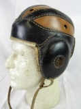 Antique Gold Smith Leather Football Helmet