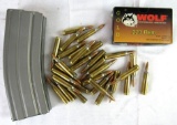 50 Rounds .223 Rem AR-15 Ammo & C Products (USA) Steel 30 Round AR-15 Magazine