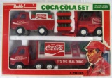 Vintage 1970's Buddy L Coca Cola Coke Pressed Steel 4 Piece Box Set MIB