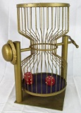Antique Extra Large Professional Chuck-A-Luck Bird Cage Dice Game w/ Bell (Evans?)