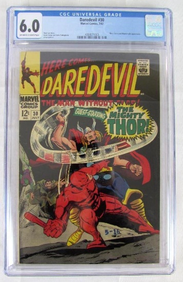 Daredevil #30 (1967) Silver Age Classic Thor Battle Cover CGC 6.0