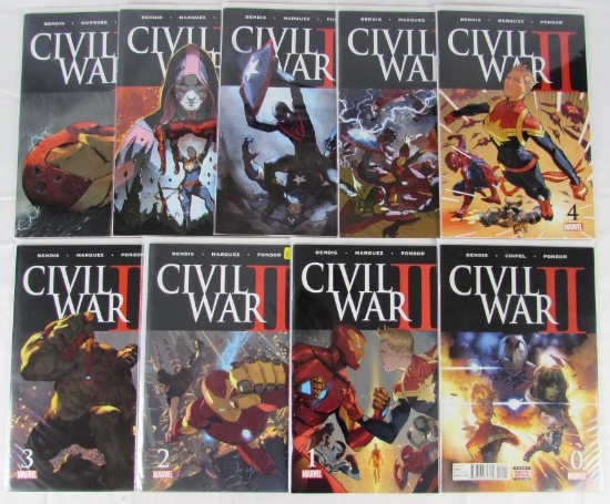 Civil War II Marvel Set #0, 1, 2, 3, 4, 5, 6, 7, 8