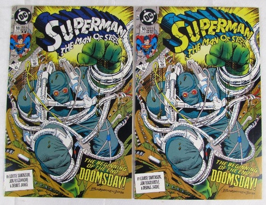 Superman Man of Steel #18 (1992) Key 1st Doomsday/ 1st & 2nd Printings