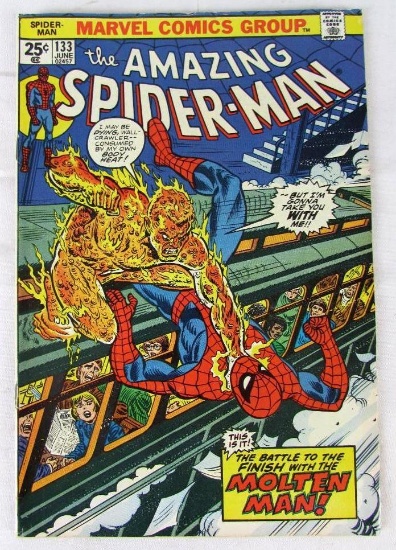 Amazing Spider-Man #133 (1974) Bronze Age Molten Man