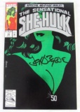 Sensational She-Hulk #50 (1993) Embossed Foil Cover Signed by John Byrne