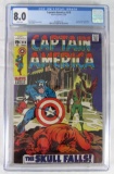 Captain America #119 (1969) Silver Age/ Early Falcon Cover! CGC 8.0