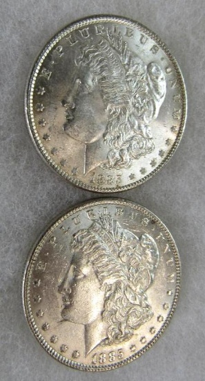 1885 Morgan Silver Dollars Group of (2)