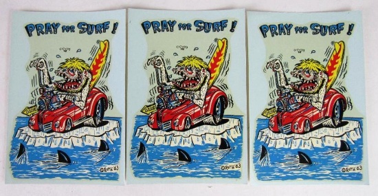 Big Daddy Ed Roth Group of (3) 1963 Decals