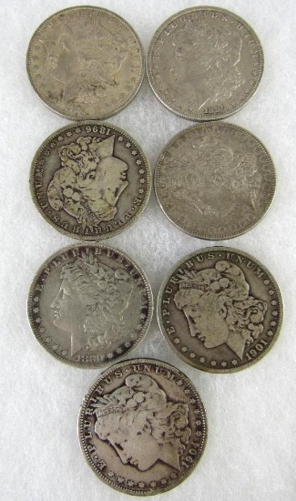 Morgan Silver Dollar Mixed Date Group of (7)