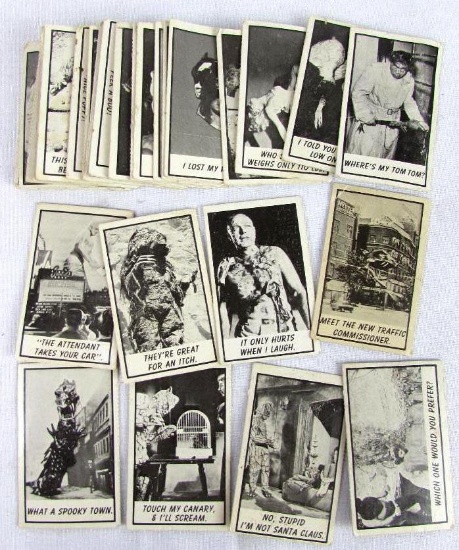 Lot (34) Vintage 1963 Topps Mini-Monster Laffs Trading Cards