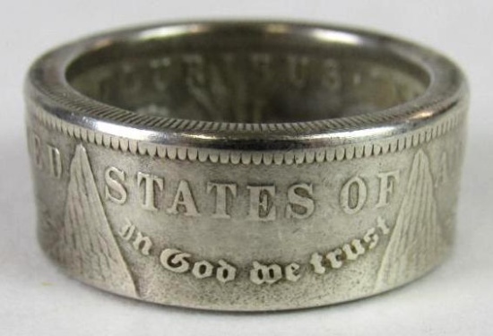 Excellent Antique Silver Men's Ring Made from 1899-O Morgan Dollar