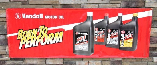 NOS Kendall GT-1 Racing Motor Oil 8 Ft. Service Station Banner