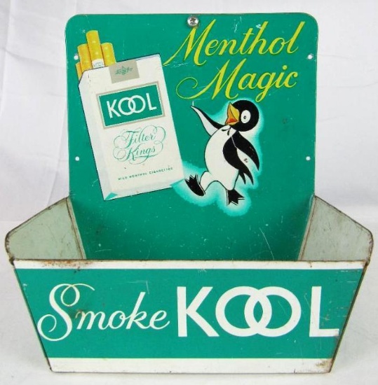 Vintage Kool Cigarettes Metal Counter/ Wall Display Holder