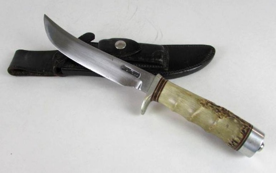 Outstanding Vintage Randall Knives Fixed Blade Knife w/ Stag Handle in Original Sheath
