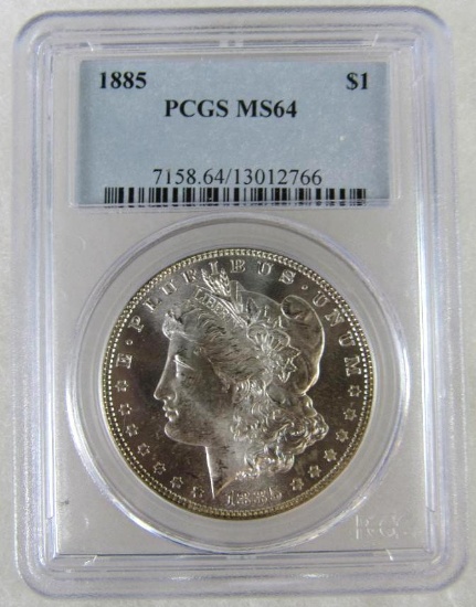 1885 Morgan Silver Dollar PCGS MS64