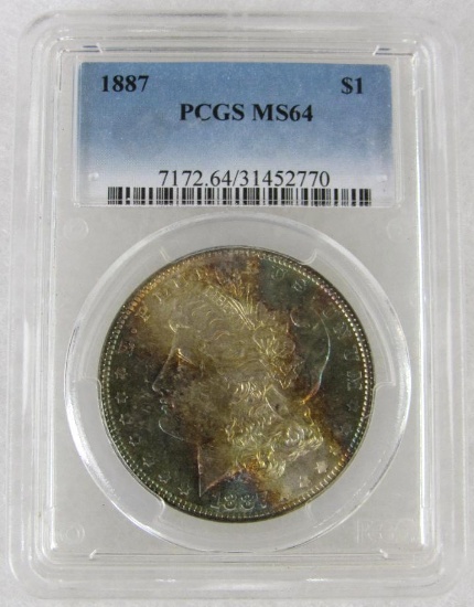 1887 Morgan Silver Dollar PCGS MS64